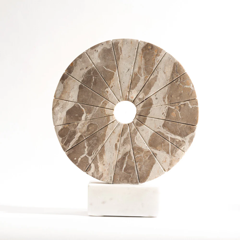 Porter Marble Decorative Sculpture - Sandstone White - Image 6