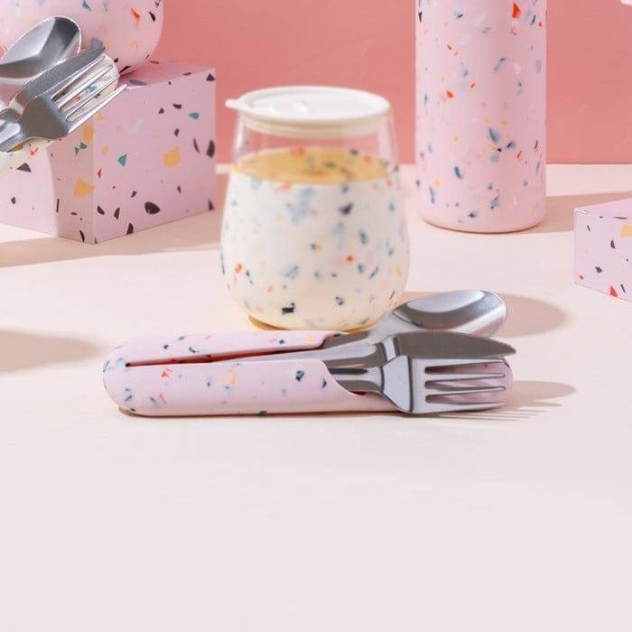 Porter Travel Cutlery Set - Terrazzo Blush - Image 4