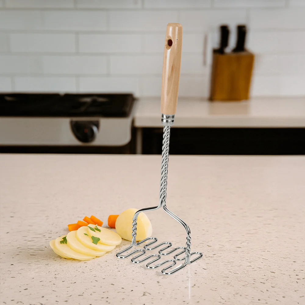 Potato Masher with Wooden Handle