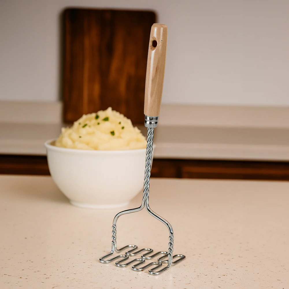 Potato Masher with Wooden Handle - Image 2