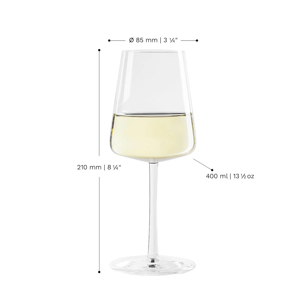 Power White Wine Glasses 400ml, Set of 2 - Image 6