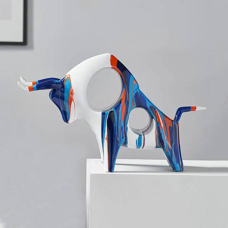 Prime Bull Decorative Sculpture - Splash Blue - Image 5