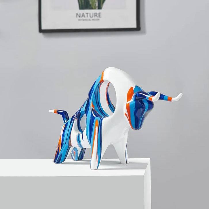 Prime Bull Decorative Sculpture - Splash Blue - Image 7