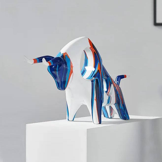 Prime Bull Decorative Sculpture - Splash Blue - Image 8