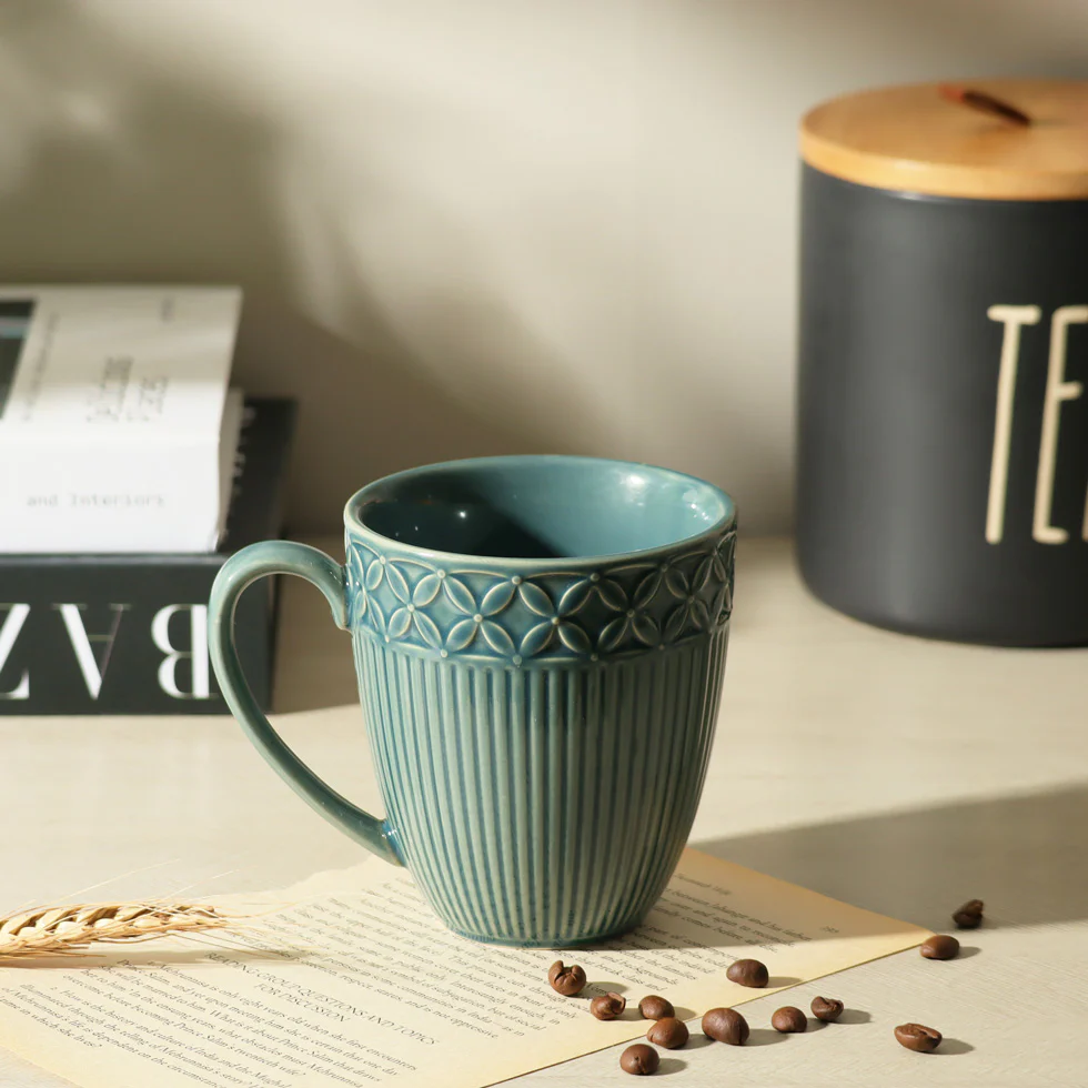 Primrose Ceramic Mug - Pine Green - Image 5
