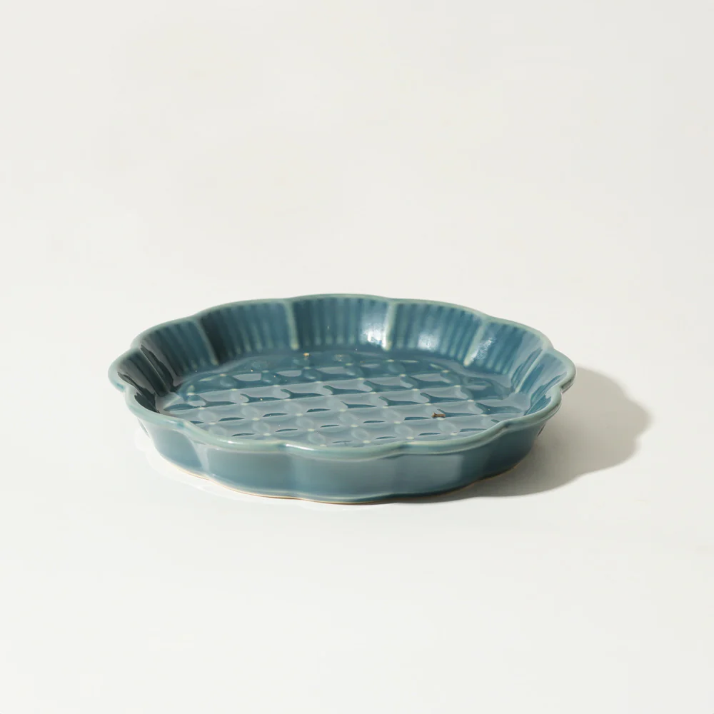 Primrose Dessert Plate - Pine Green - Image 3