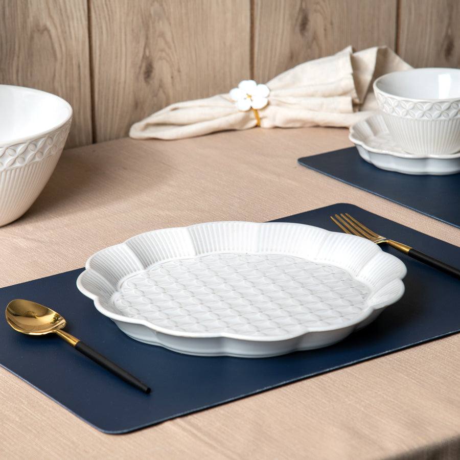 Primrose Dinner Plate - Chiffon White - Image 4