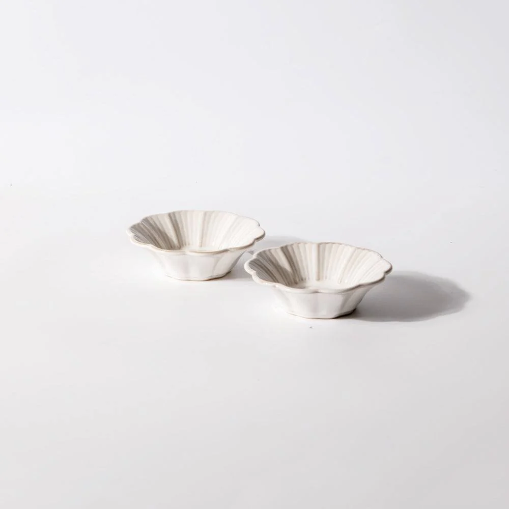 Primrose Dip Bowls, Set of 2 - Chiffon White - Image 3