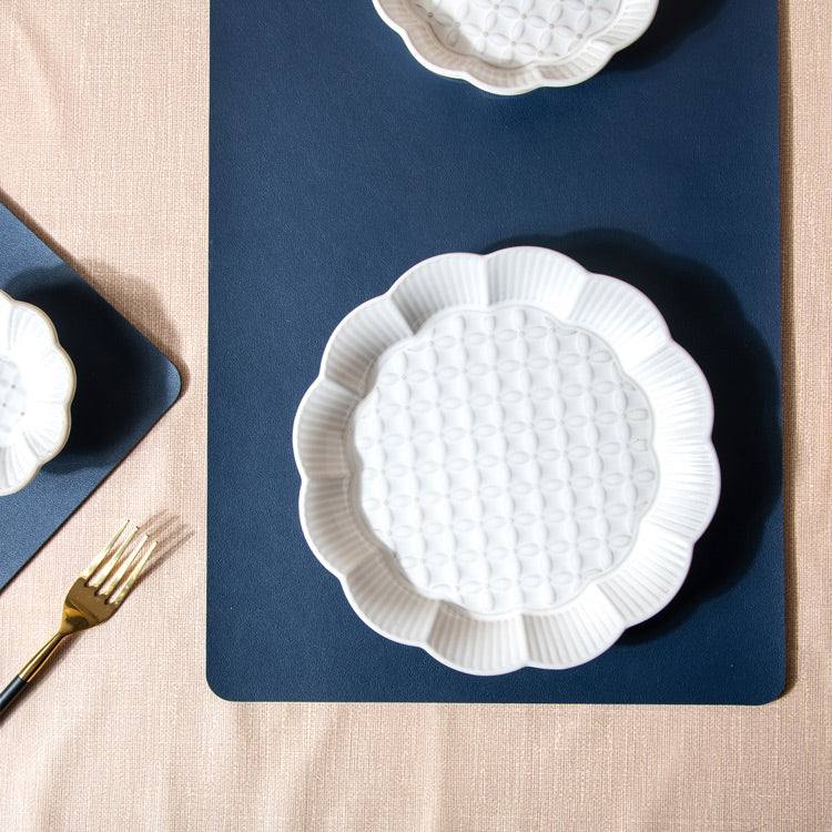 Primrose Quarter Plate - Chiffon White