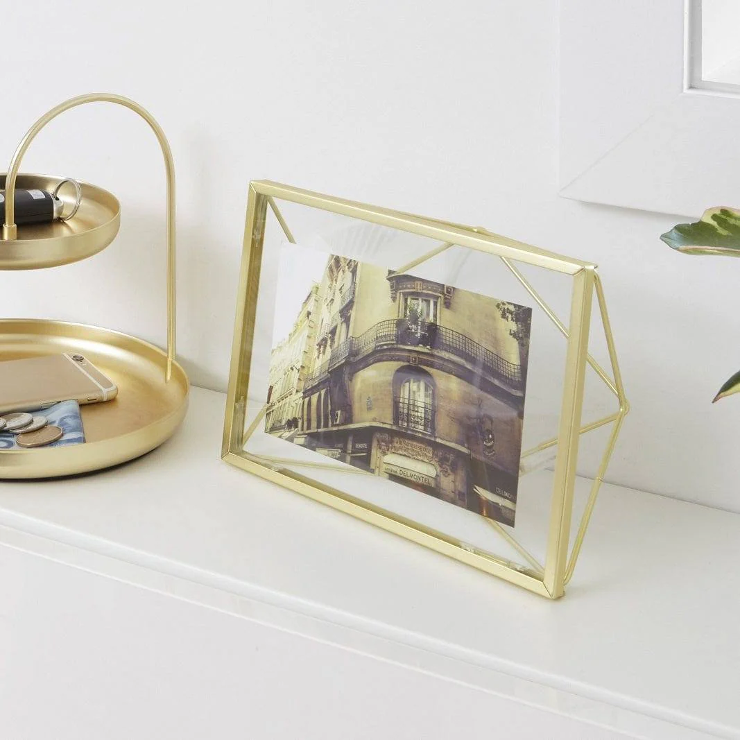 Prisma Photo Frame Medium - Brass