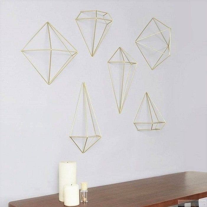 Prisma Wall Decor, Set of 6 - Brass - Image 4