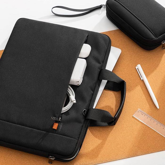 Protective Laptop Briefcase with Pouch - Black 15.6 Inches - Image 2