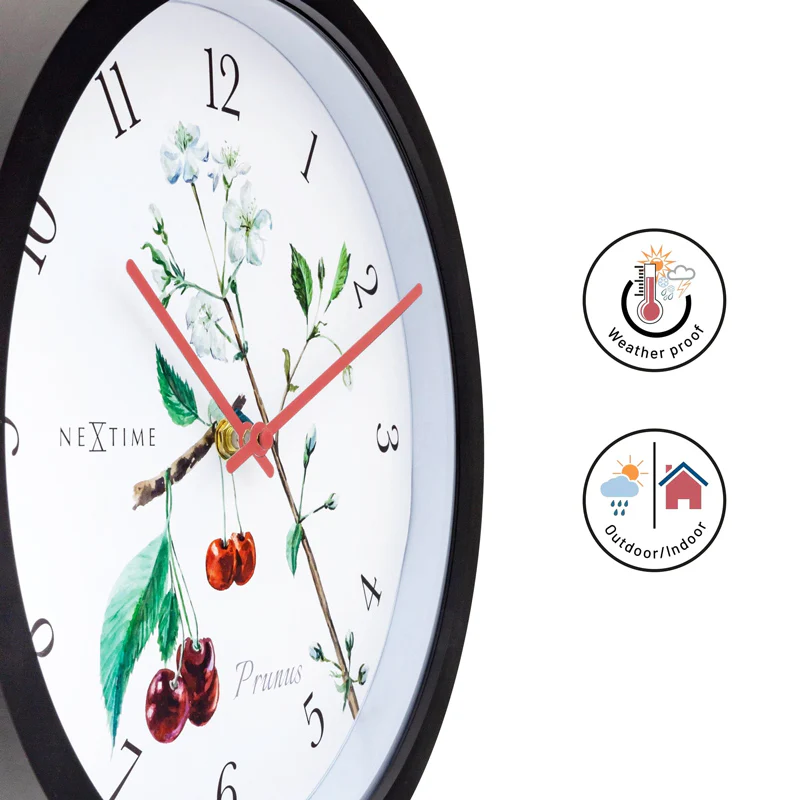 Prunus Weatherproof Wall Clock 31cm - Black - Image 7