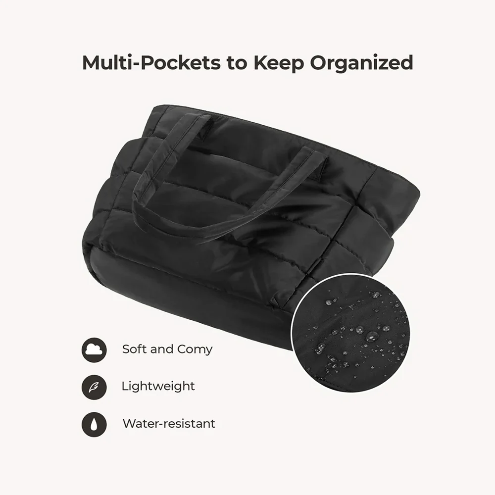 Puffy Work Tote Bag - Black - Image 6