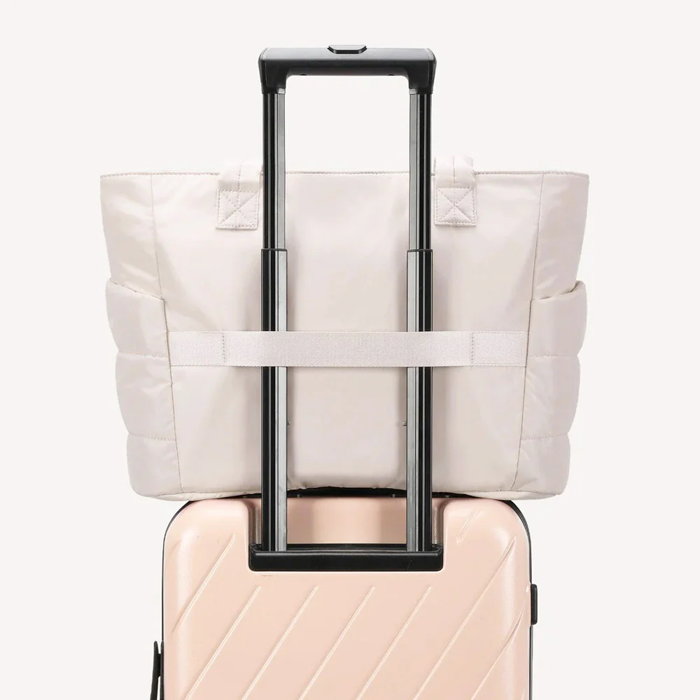 Puffy Work Tote Bag - Light Beige - Image 7