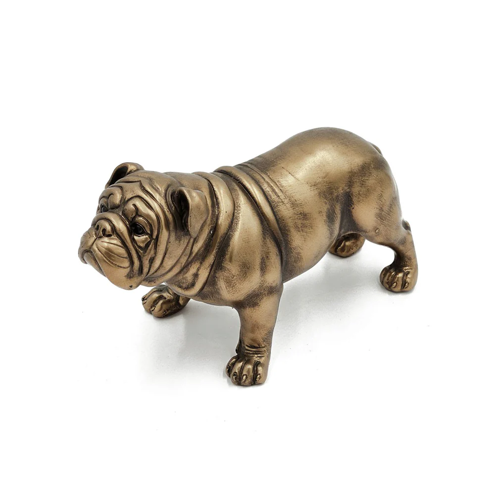 Pug Sculpture Medium - Dull Gold - Image 3