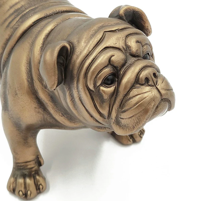 Pug Sculpture Medium - Dull Gold - Image 4