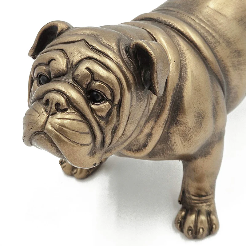Pug Sculpture Medium - Dull Gold - Image 5