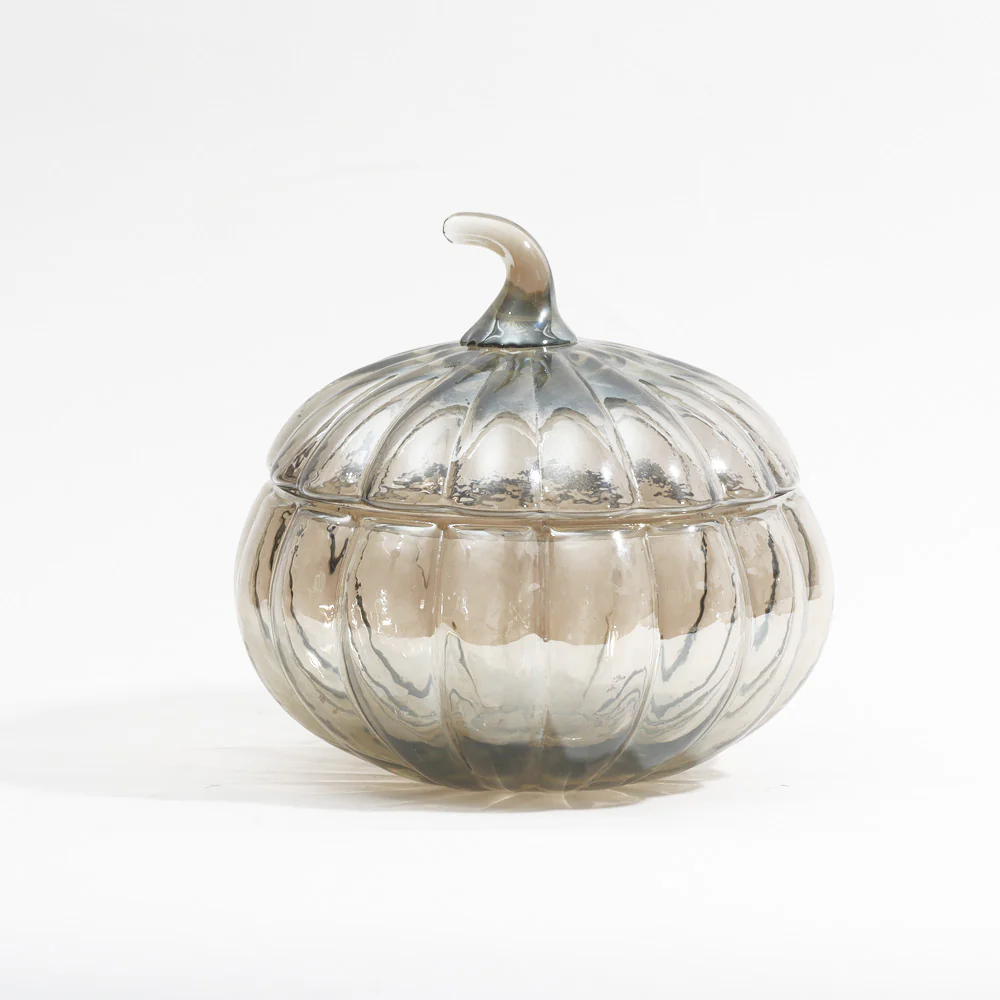 Calabaza Glass Storage Jar - Smokey Grey - Image 3