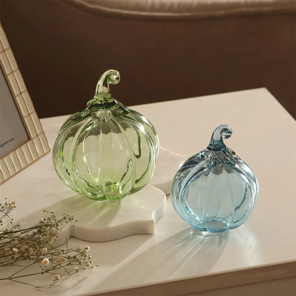 Pumpkin Glass Accent Medium - Forest Green - Image 3