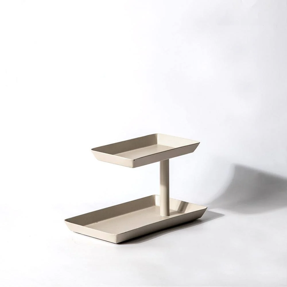 Quad 2-Tier Tray - Taupe - Image 3