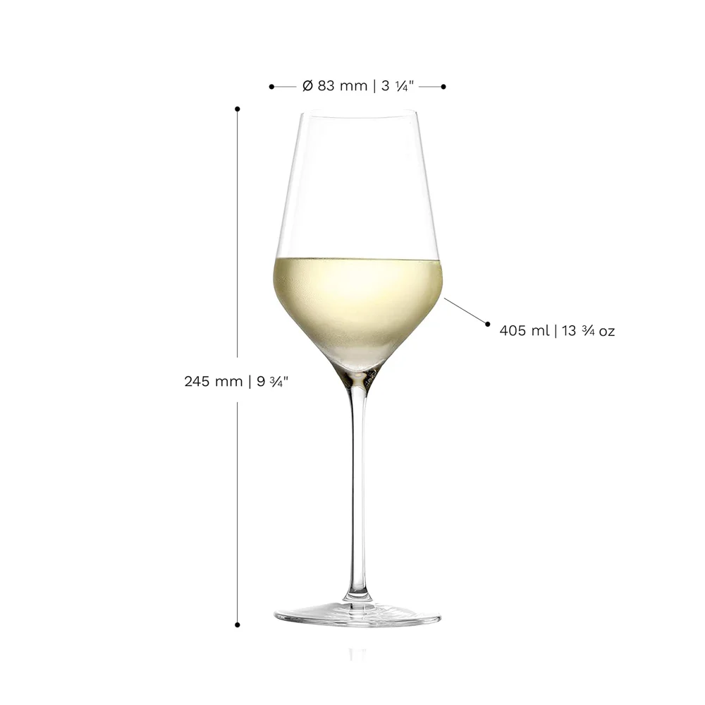 Quatrophil White Wine Glasses 405ml, Set of 2 - Image 9