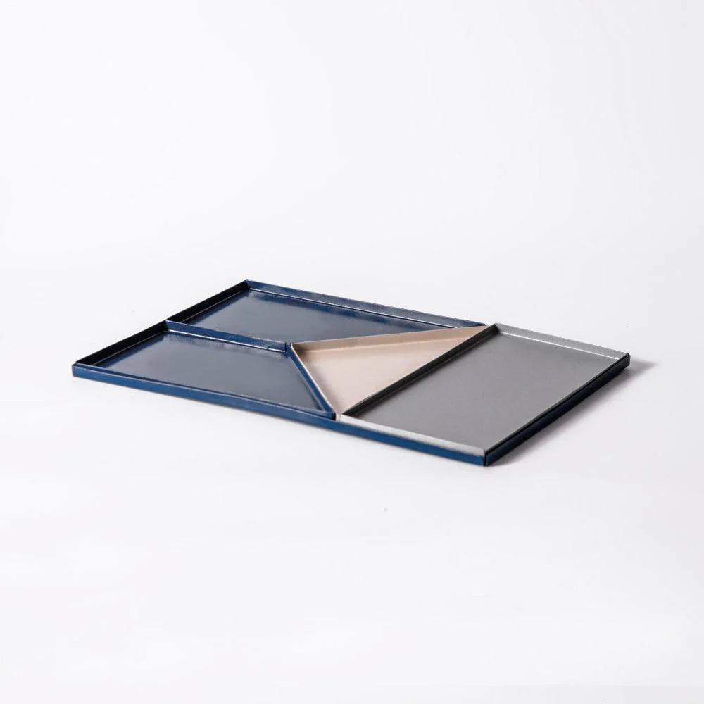 Quattro Metal Desk Tray Set - Blue Taupe - Image 3