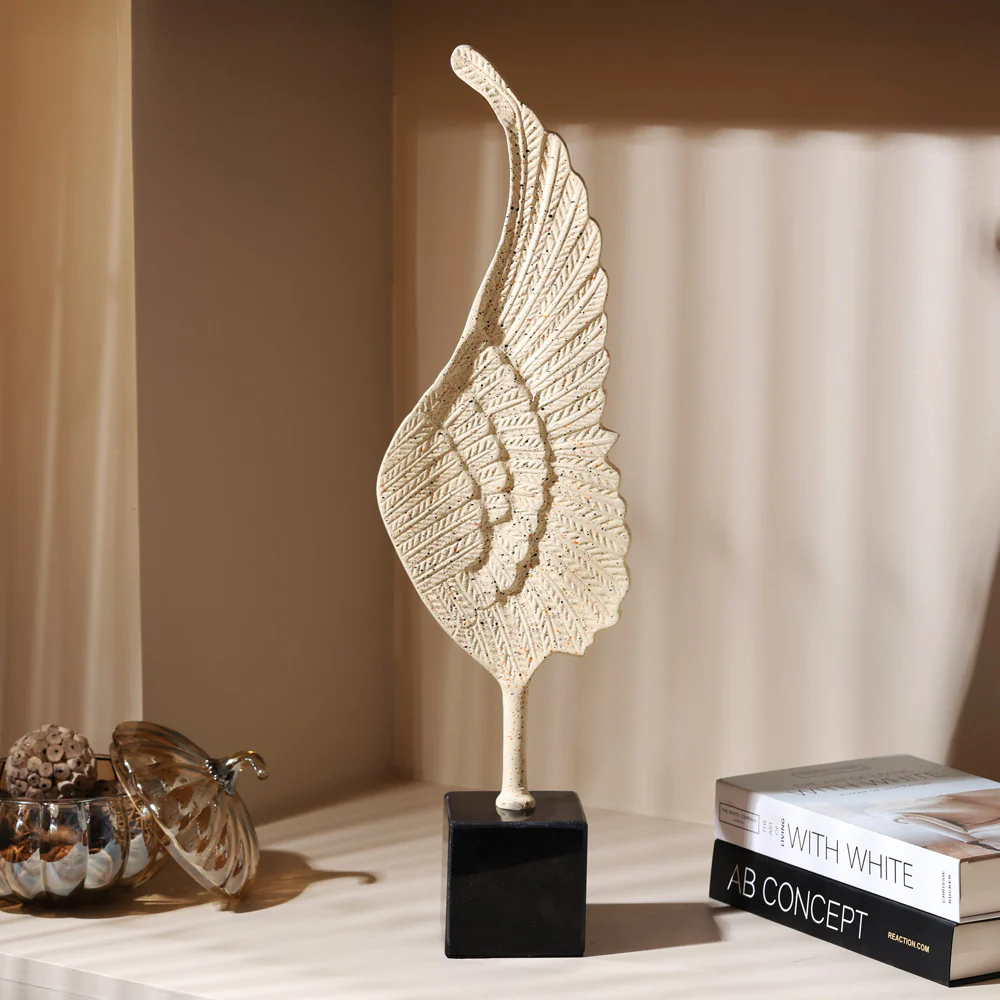 Quill Metal Sculpture XL - Speckled Beige