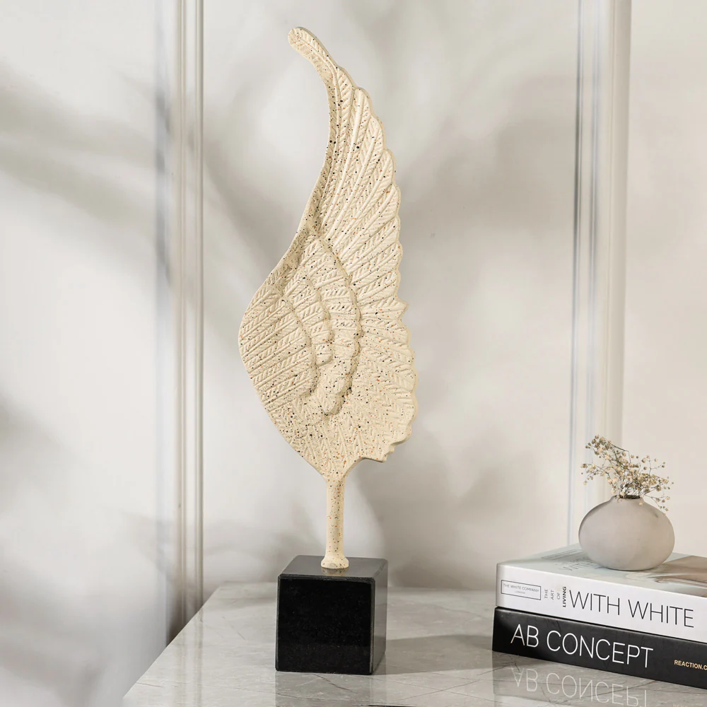 Quill Metal Sculpture XL - Speckled Beige - Image 3