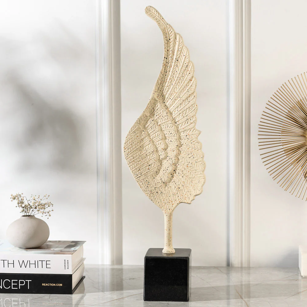Quill Metal Sculpture XL - Speckled Beige - Image 4