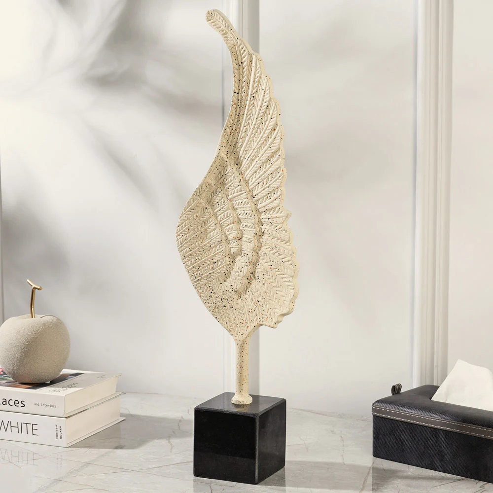 Quill Metal Sculpture XL - Speckled Beige - Image 5