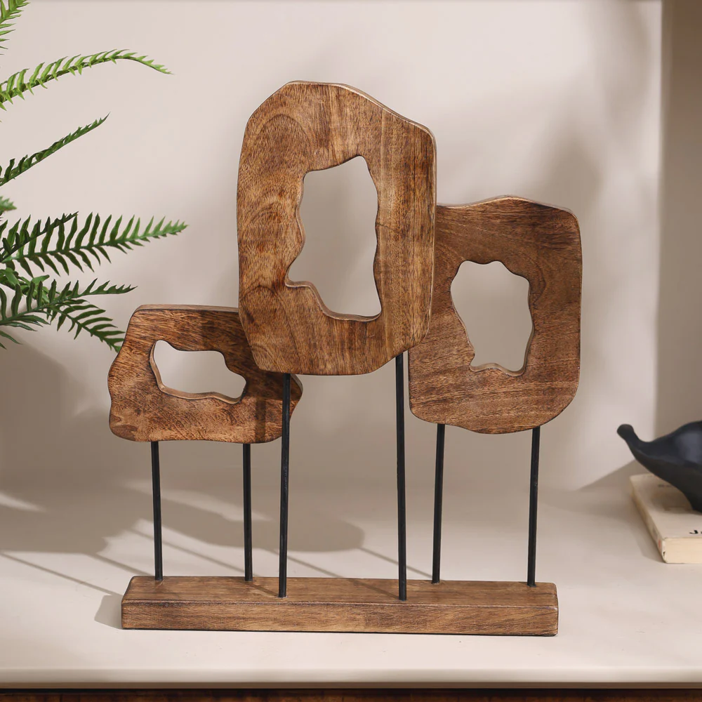 Rafale Mango Wood Sculpture Large - Natural Black - Image 6