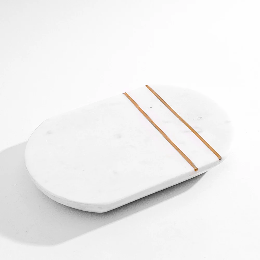 Raya Marble Valet Tray - White Gold - Image 3