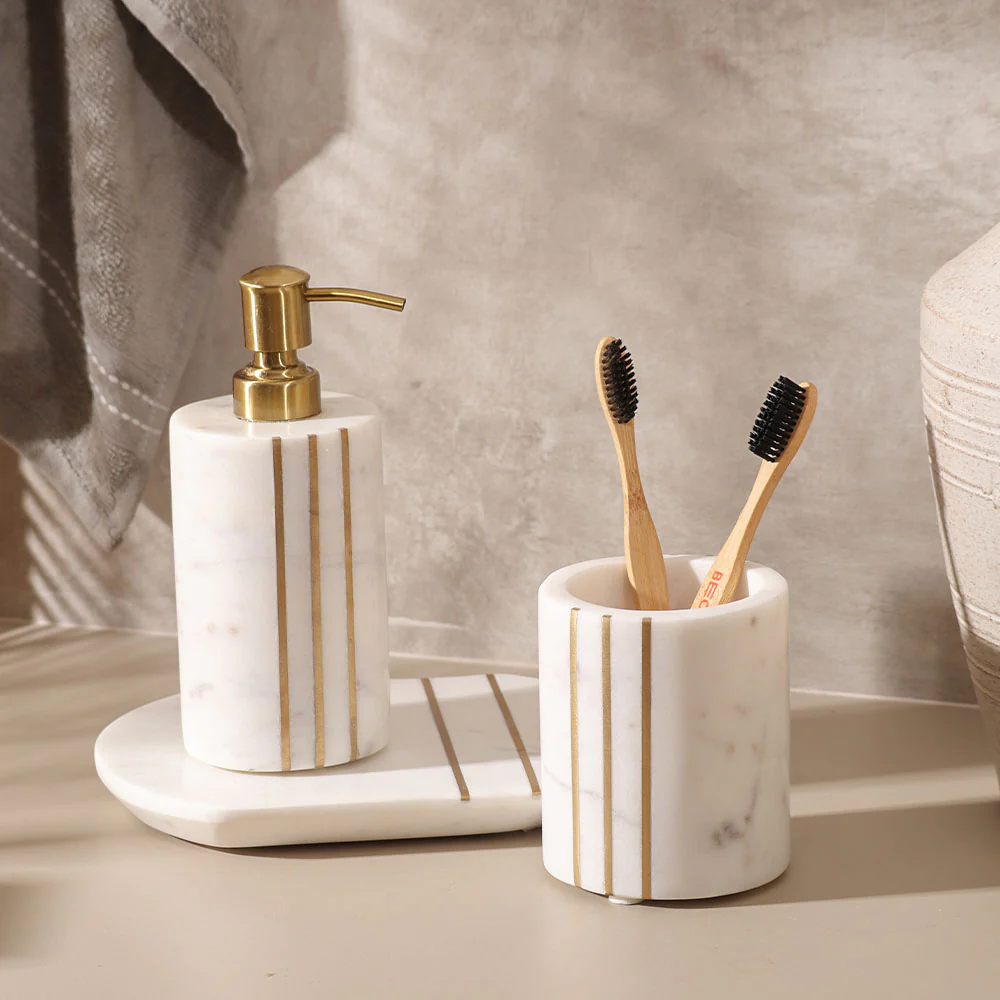 Raya Marble Valet Tray - White Gold - Image 6