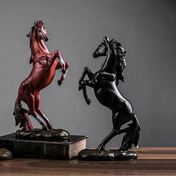 Rearing Horse Decorative Sculpture - Black - Image 6