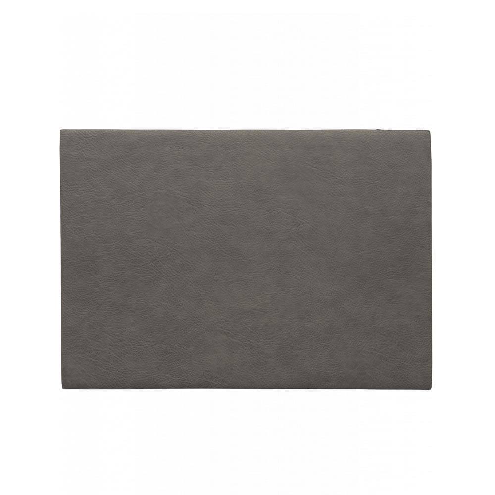 Rectangular Optic Grain Faux Leather Placemats, Set of 2 - Mushroom - Image 3