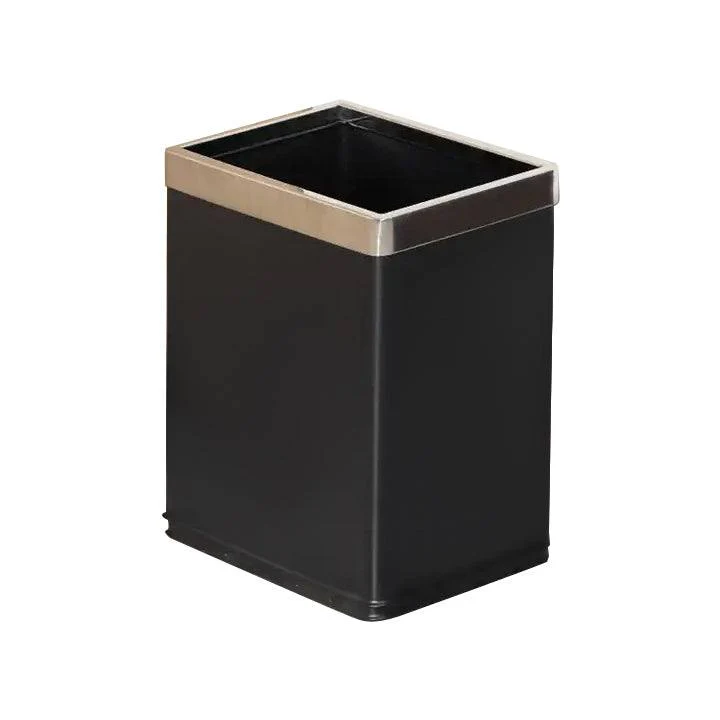 Rectangular Waste Bin 10L - Black & Steel - Image 4