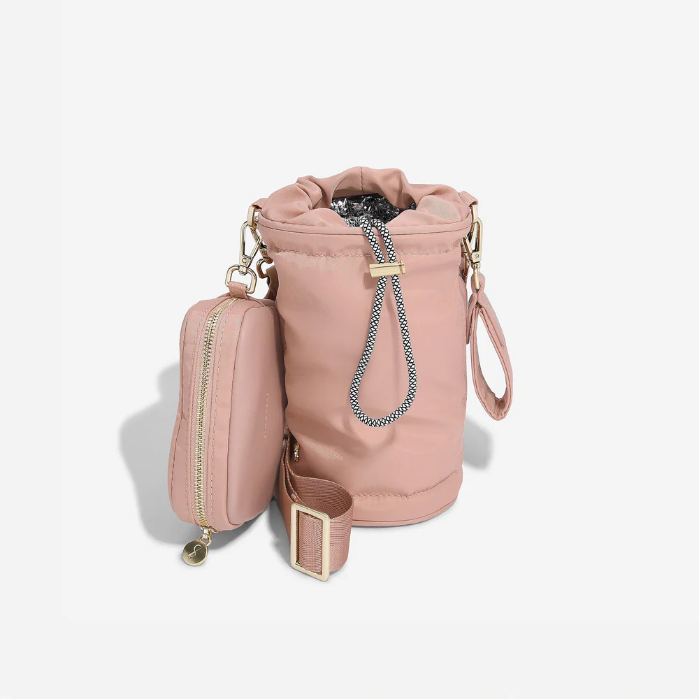 Recycled Nylon Bottle Sling Bag and Pouch Duo - Pink - Image 2