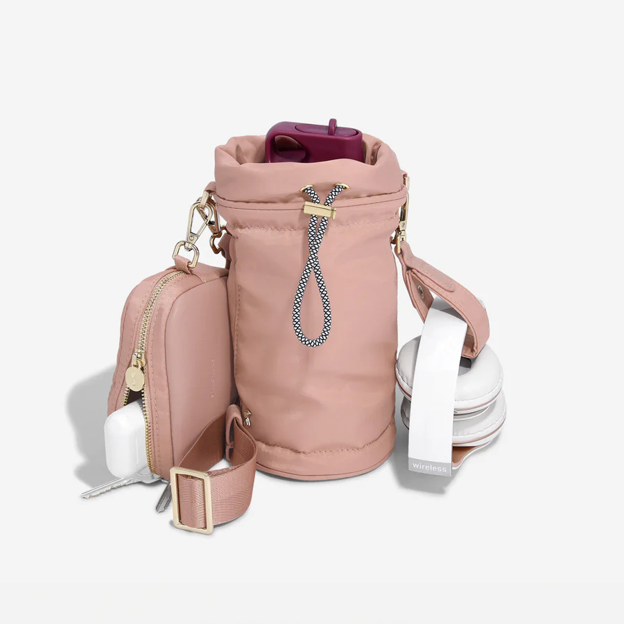 Recycled Nylon Bottle Sling Bag and Pouch Duo - Pink - Image 8