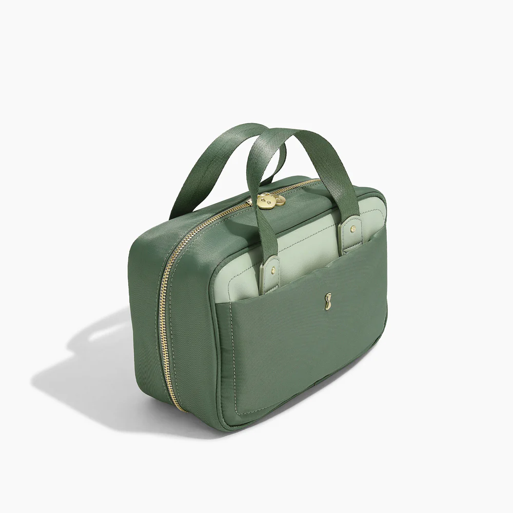 Recycled Nylon Hanging Wash Bag - Green - Image 3