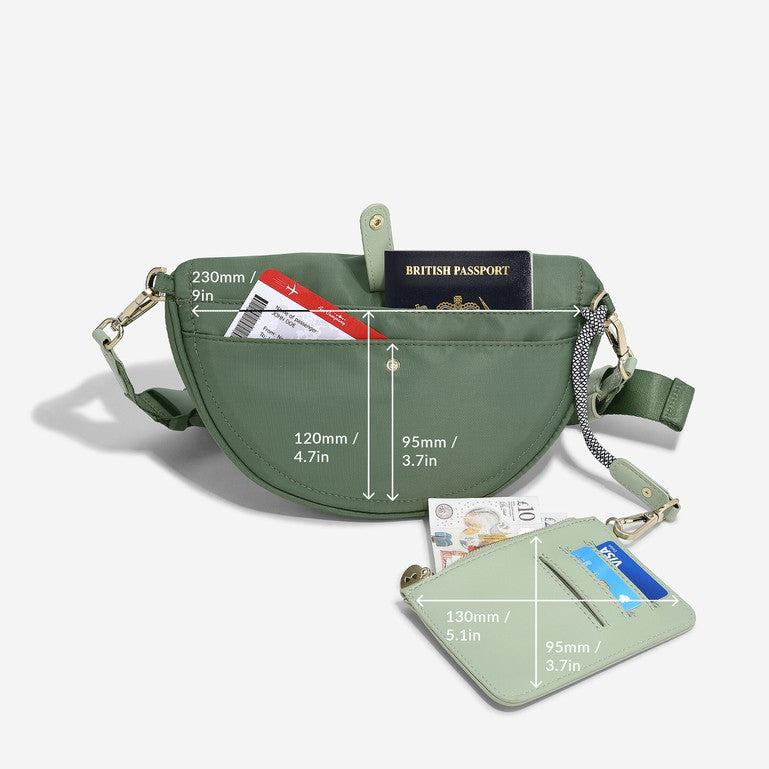 Recycled Nylon Waist Bag - Green - Image 6