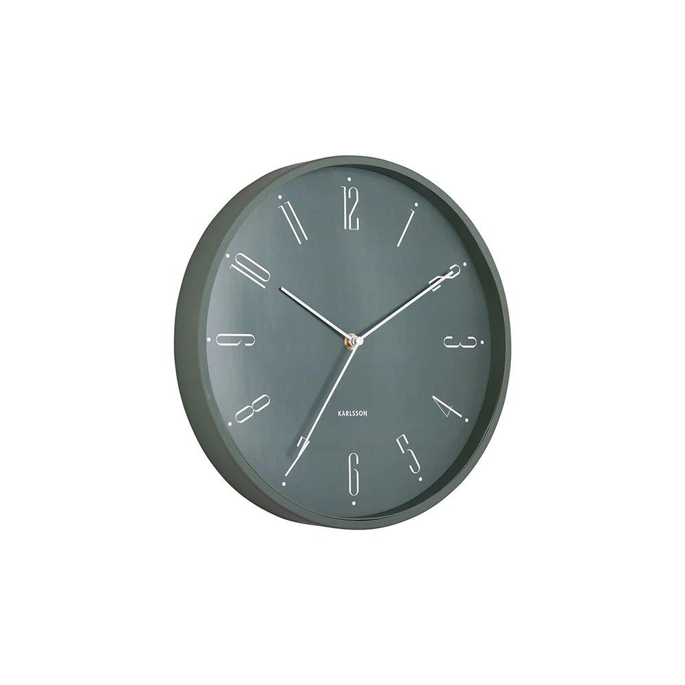 Regal Numbers Wall Clock 30cm - Jungle Green - Image 3