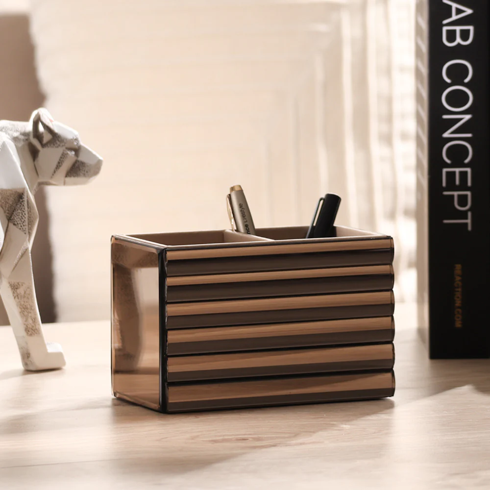 Rena Glass Duo Organizer - Metallic Bronze