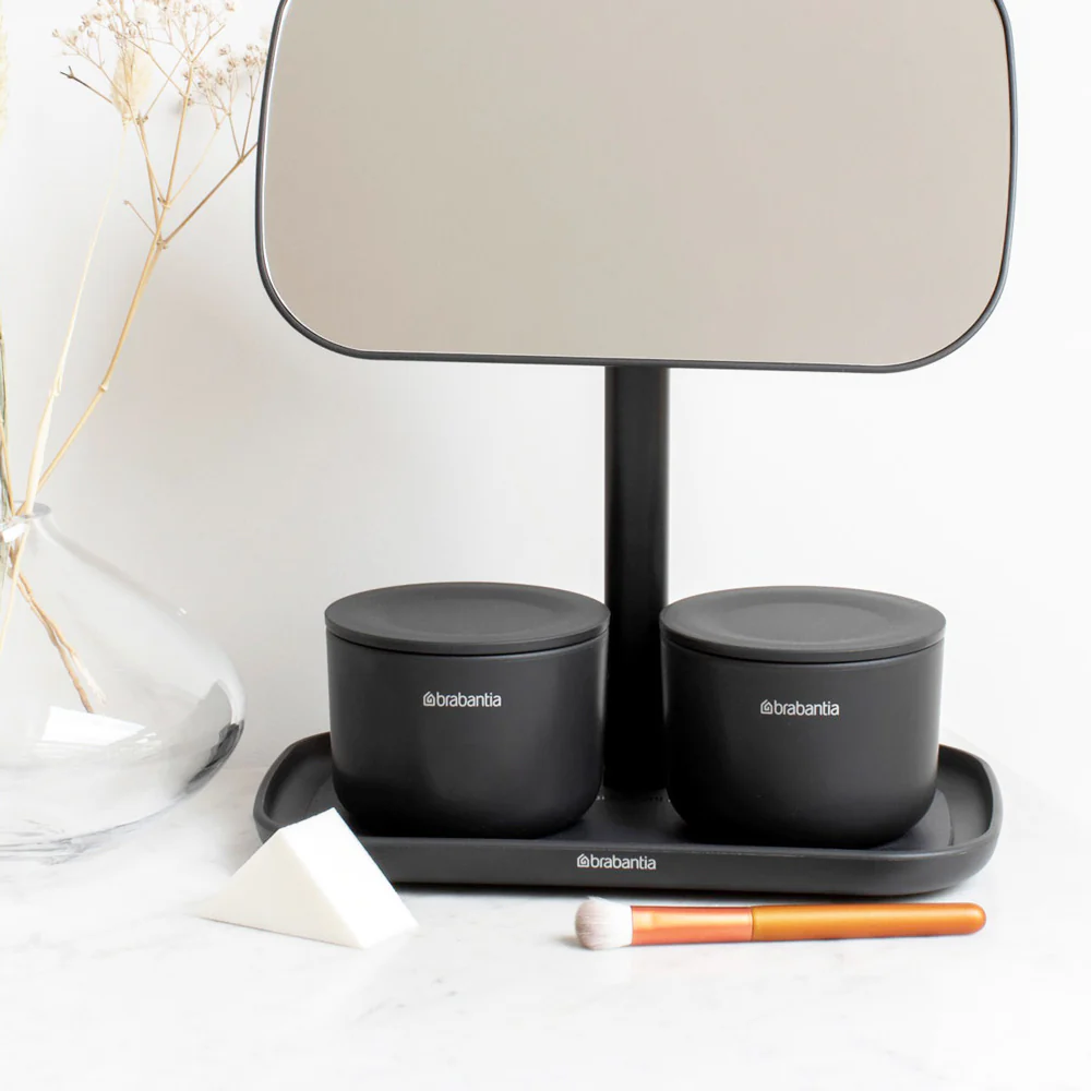 ReNew Bathroom Storage Pots, Set of 3 - Dark Grey - Image 2