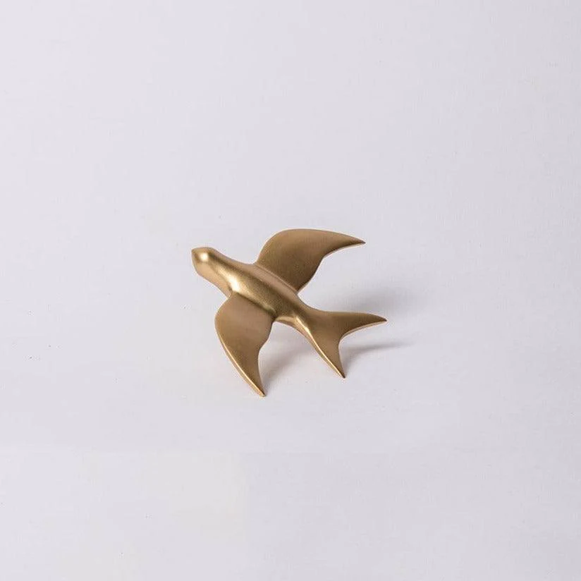 Resin Bird Wall Sculptures, Set of 2 - Matt Gold - Image 4