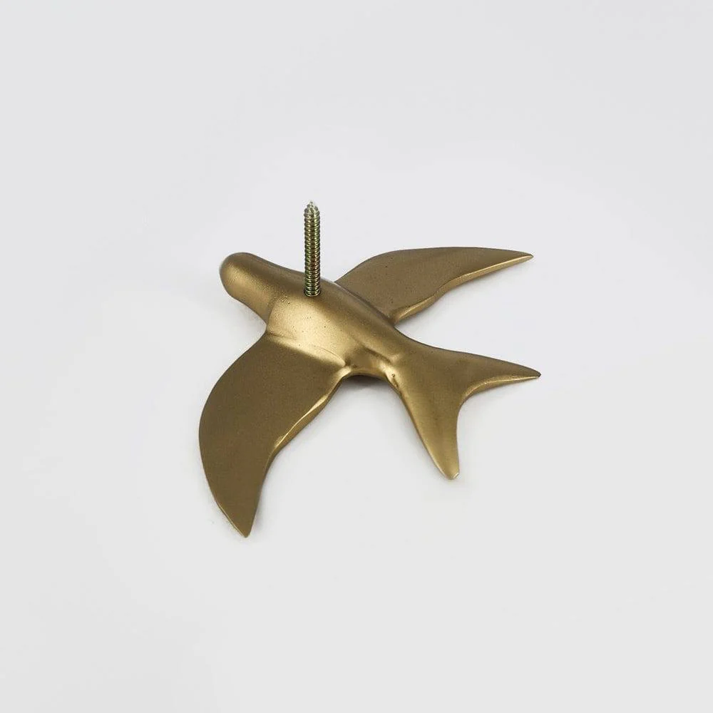 Resin Bird Wall Sculptures, Set of 2 - Matt Gold - Image 7
