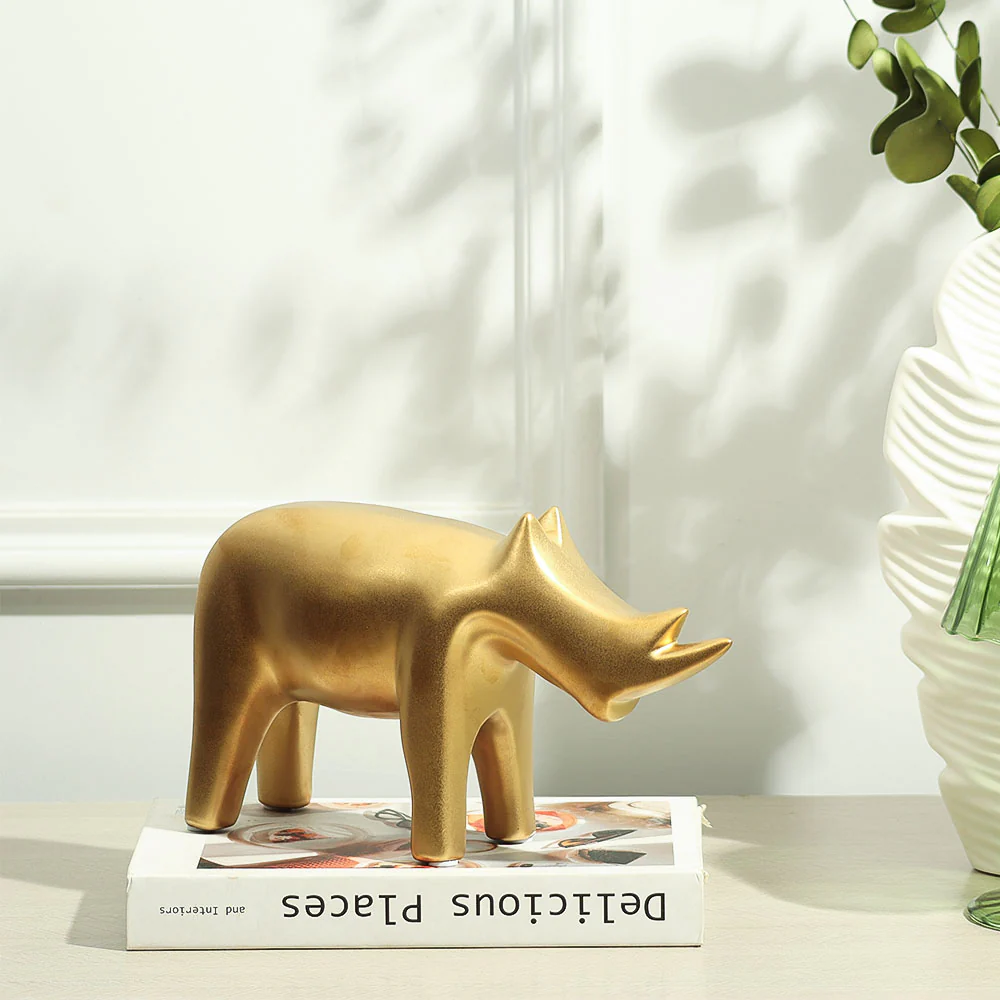 Rhino Decor Accent - Gold