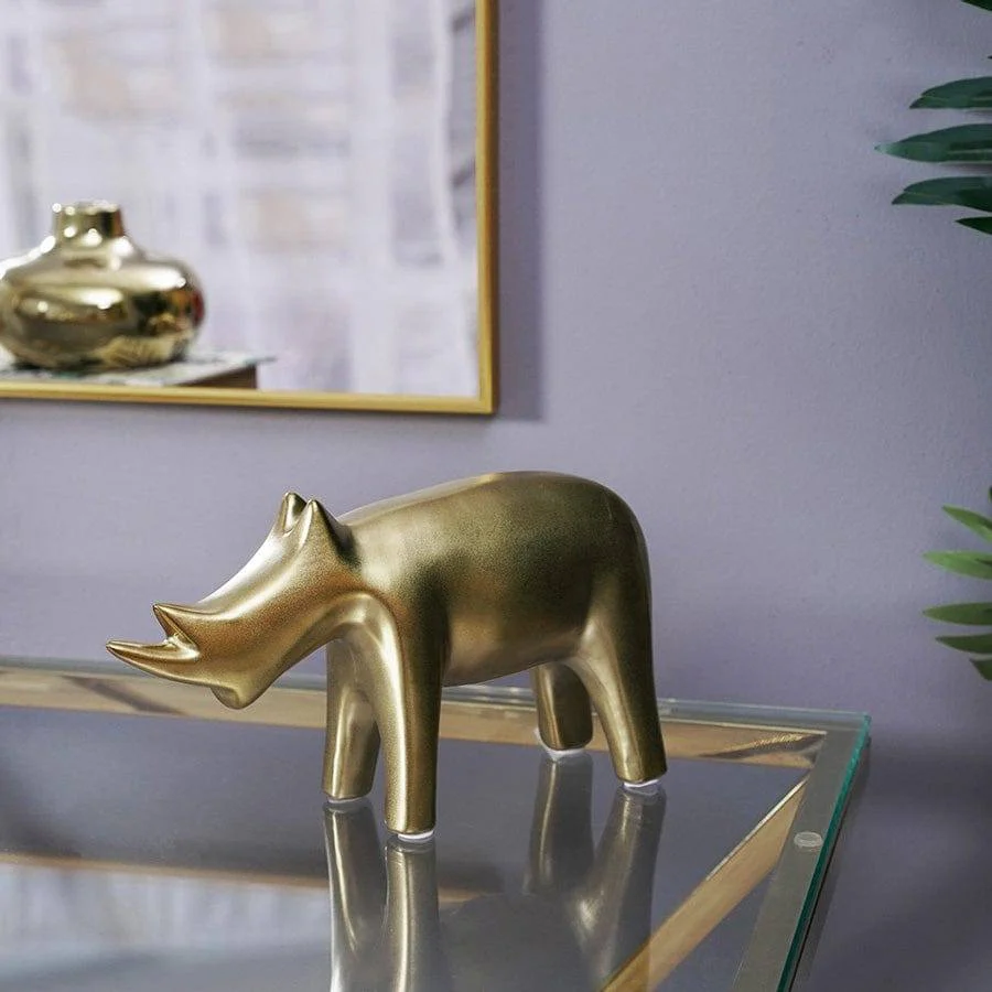 Rhino Decor Accent - Gold - Image 2