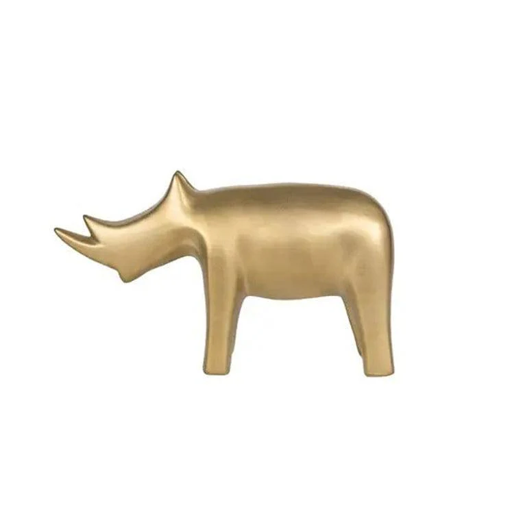 Rhino Decor Accent - Gold - Image 3