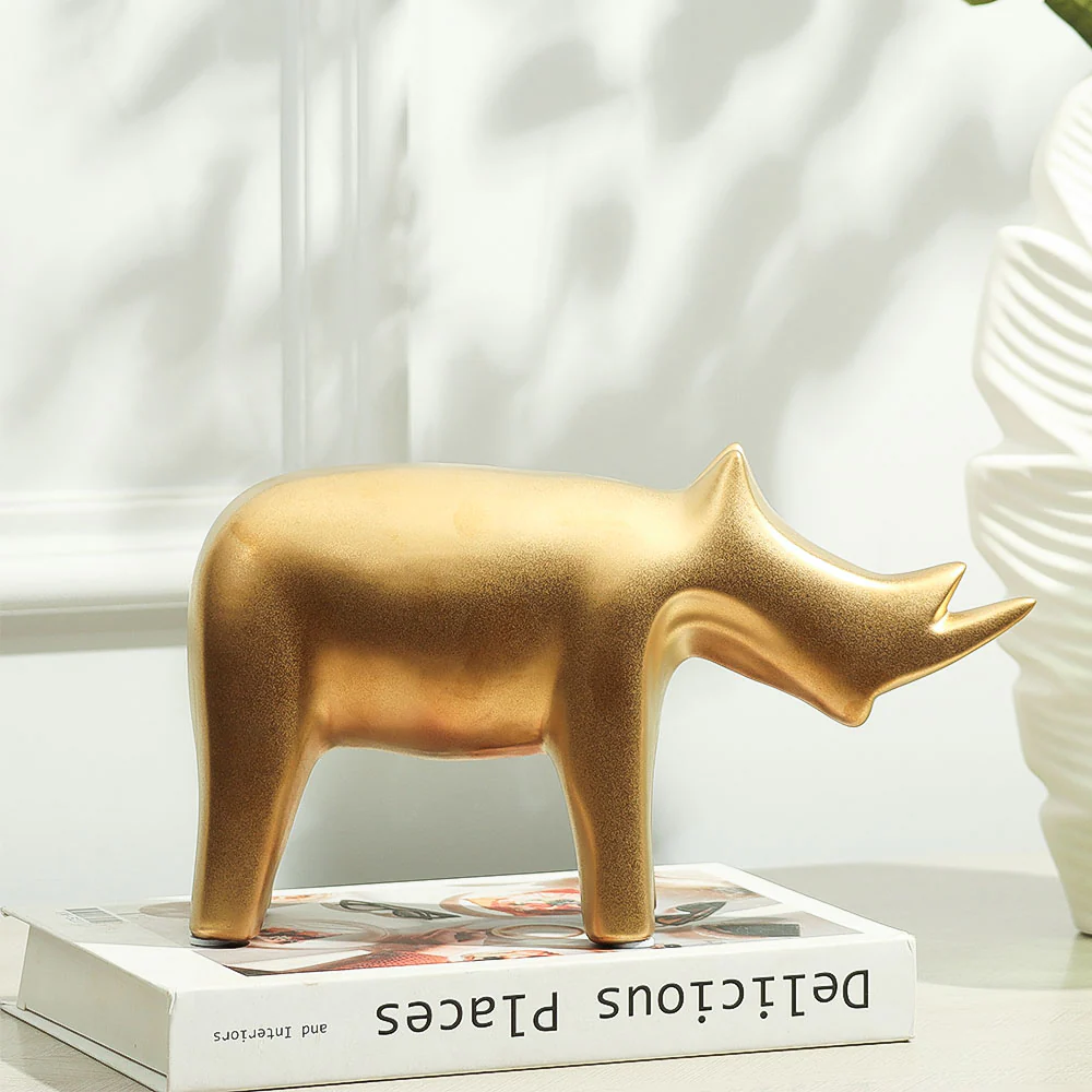 Rhino Decor Accent - Gold - Image 4